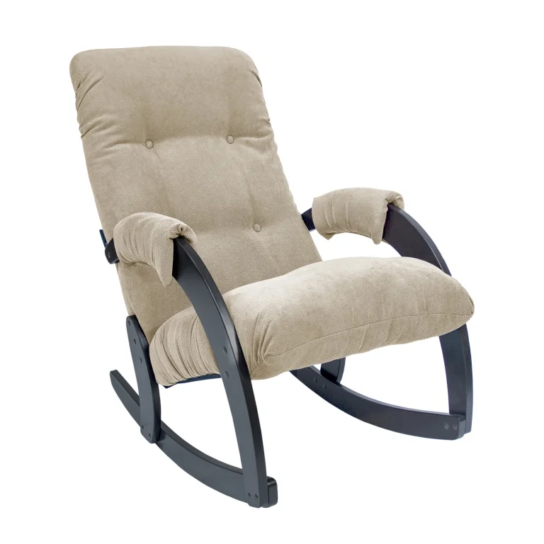 Кресло-качалка, обивка Verona Vanilla, каркас венге ( модель 67)