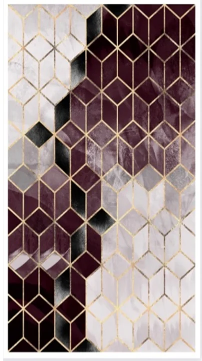 Набор ковриков для ванной ZALEL decorative цифровая печать с бахромой deco 20 (60*100, 40*60) прямоугольные (2 шт)