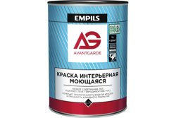 Краска ВД интерьерная моющаяся белая матовая AvantGarde (база А) 0,9кг
