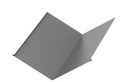 Ендова нижняя Norman RAL 9006 (светлый алюминий) (298*298) 0,5мм, длина 2 метра