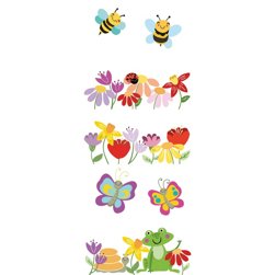 Плитка НЕФРИТ KIDS FLORA из пяти настенных декоров 40*100*8мм арт.06-01-1-52-05-01-3028-0