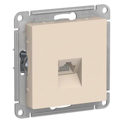Механизм розетки компьютерной 1-местной СП AtlasDesign RJ45 беж. Systeme Electric ATN000283