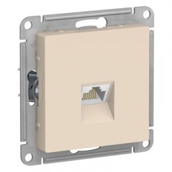 Механизм розетки компьютерной 1-местной СП AtlasDesign RJ45 кат. 6А беж. Systeme Electric ATN000286