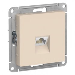 Механизм розетки компьютерной 1-местной СП AtlasDesign RJ45 кат. 6А беж. Schneider Electric ATN000286