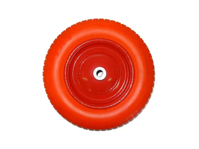 Колесо полиуритановое (литое), 4.80/4.00-8, с подшипником 20 мм, для тачки 12110