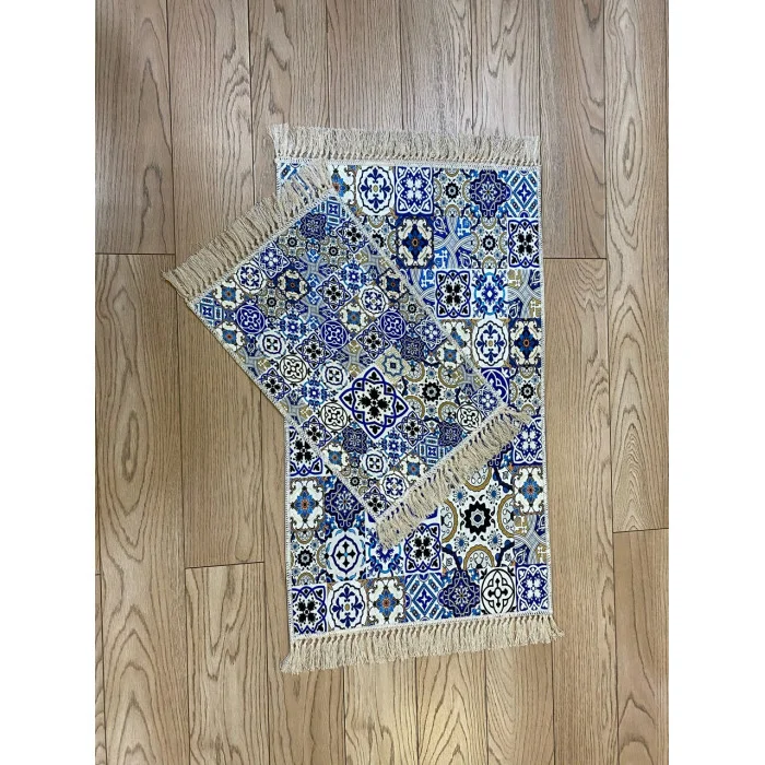 Набор ковриков для ванной ZALEL decorative 2 цифровая печать с бахромой 6560 (55*85) прямоугольные (2 шт)