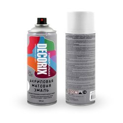 Краска аэрозольная универсальная акриловая Decorix белая матовая 520 мл
