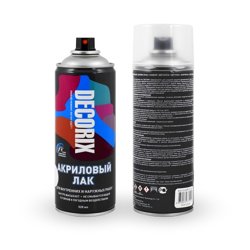 Лак аэрозольный акриловый Decorix профессиональный бесцветный глянцевый 650 мл