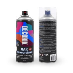 Лак аэрозольный термостойкий Decorix бесцветный глянцевый (+250°С) 520 мл