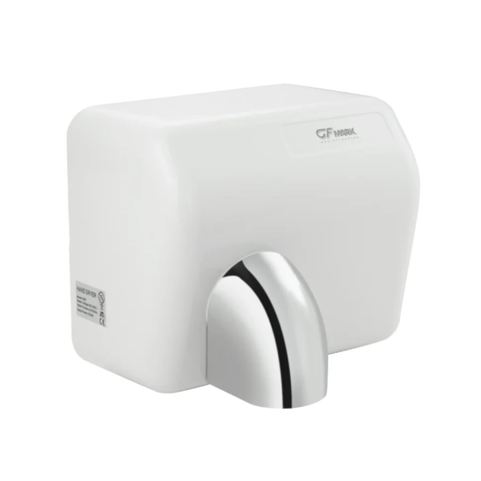 Сушилка для рук GFmark скоростная , с поворотным соплом, пластик АБС, БЕЛАЯ 2300W