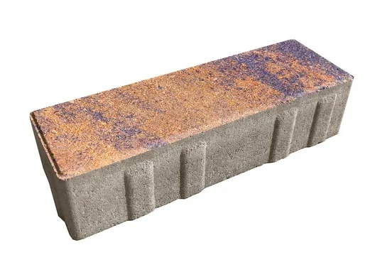Плитка тротуарная Ригель Техас 240*80*60 мм (0,0192 кв.м.) Color mix с фактурным слоем гранит, верхний прокрас, белый цемент, микрофаска СИЯН