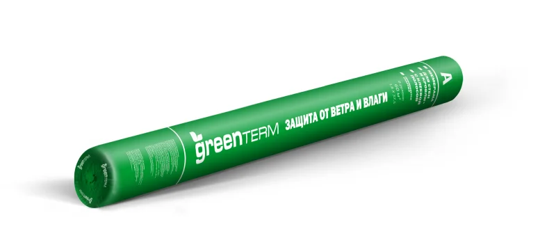 Пленка Knauf GreenTerm A паропроницаемая ветро-влагозащитная 60 м2 (37,5*1,6м) плотность 90 гр/м2