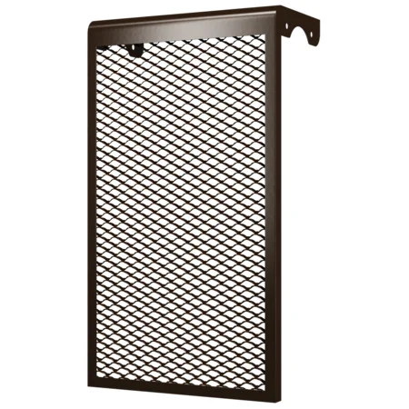 Экран декоративный металлический на радиатор 4-х секционный, коричневый, ЭРА