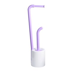 Стойка напольная с держателем для туалетной бумаги и ершиком Fixsen Wendy FX-7032-49 фиолетовая