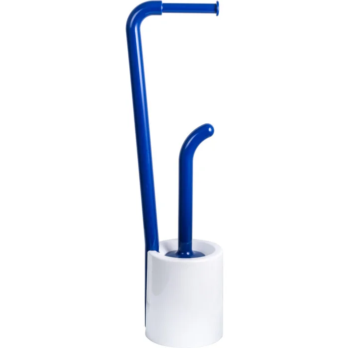 Стойка напольная с держателем для туалетной бумаги и ершиком Fixsen Wendy FX-7032-89 синяя