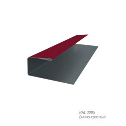 J-профиль Полиэстер RAL 3011 (красно-коричневый) 0,45мм для софита 25*18*3м.п.