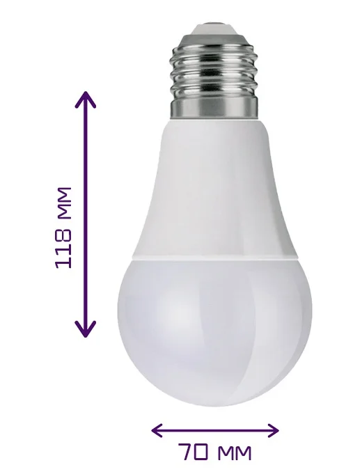 Лампа светодиодная 25W Е27 6500K (дневной) груша (A70) Фарлайт