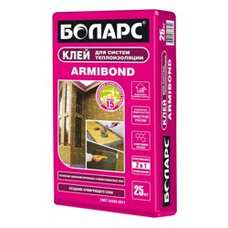 Штукатурно-клеевая смесь БОЛАРС ARMIBOND для монтажа теплоизоляции и создания базового штукатурного слоя 25 кг