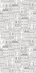 Панель ПВХ 0,25*2,7м фотопечать 8229 Нарисованный город (Cartoon City) 8мм