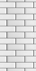 Панель ПВХ 0,25*2,7м фотопечать 8237 Белые кирпч (White Brick) 8мм