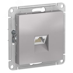 Механизм розетки компьютерной AtlasDesign RJ45 алюм. Systeme Electric ATN000383