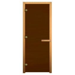Дверь для саун ДС Стекло бронза матовая 1800х700 (коробка хвоя 2,5шт, петли, ручка)