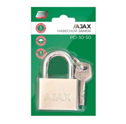 Замок навесной AJAX PD-30-50, 3 ключа