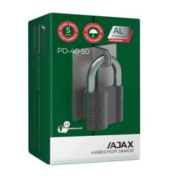 Замок навесной AJAX PD-40-50, 3 ключа