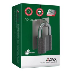 Замок навесной AJAX PD-40-60, 3 ключа