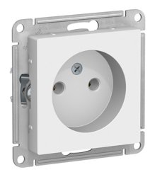 Механизм розетки одноместный СП AtlasDesign 16А IP20 без заземления, белый Systeme Electric ATN000141