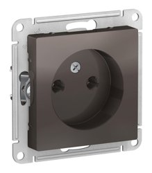 Механизм розетки 1-м СП AtlasDesign 16А IP20 без заземления, мокко Schneider Electric ATN000641