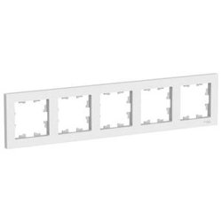 Рамка пятиместная AtlasDesign белая, Systeme Electric ATN000105