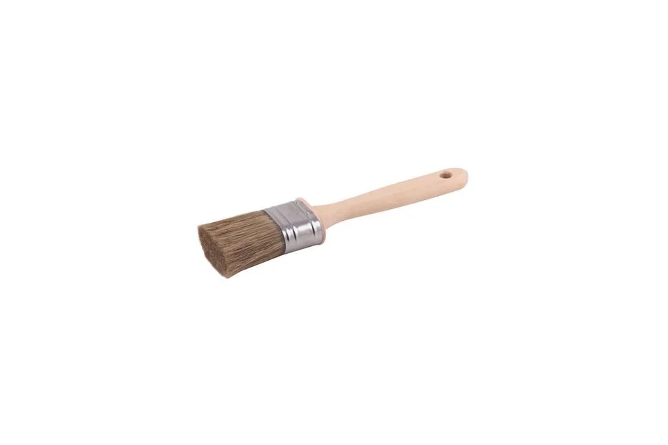 Кисть овальная 40мм смешанная щетина, деревянная ручка, Лазурный берег КО-40-D5