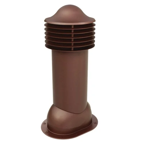 Комплект труба вентиляционная VIOTTO для готовой мягкой и фальцевой кровли D125/650, утепленная, коричневый (RAL 8017)