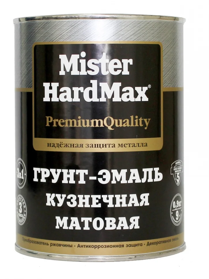 Грунт-эмаль Mr. HARDMAX кузнечная глубоко-черная (RAL 9005) 1,9кг