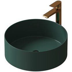 Раковина накладная GROSSMAN 400 х 400 х 120 мм, арт.GR-3013OLM, светло-зелёная матовая