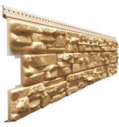 Сайдинг виниловый Docke Lux Rocky L=1,787м, H=0.315м (пл=0.51м2) пекан