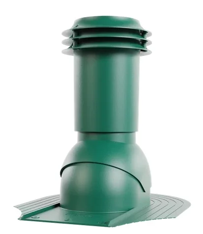 Комплект выход канализации VIOTTO для готовой мягкой и фальцевой кровли D110/550 зеленый (RAL 6005)