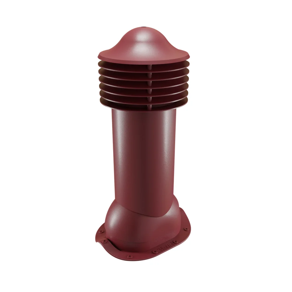 Комплект труба вентиляционная VIOTTO для металлочерепицы D150/650, утепленная, красный (RAL 3005)