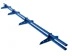 Снегозадержатель трубчатый Русский Рубеж на 4-х опорах (оцинк) PE, L=3 м RAL 5005 (сигнально-синий) (труба овал Zn) (стандартный цвет)