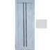 Дверь ТЕРРИ №111 Лофт Белый, частичное стекло ЧЕРНОЕ 60, еврошпон