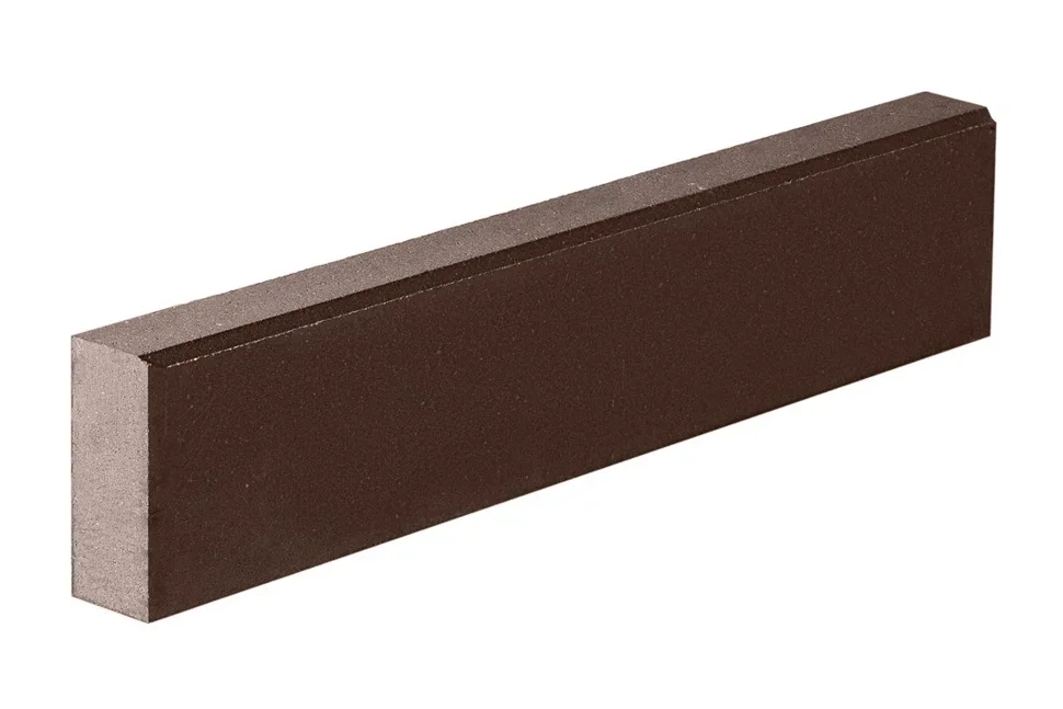 Камень бордюрный газонный коричневый БР100.20.8 1000*200*80 мм, полный прокрас, СИЯН