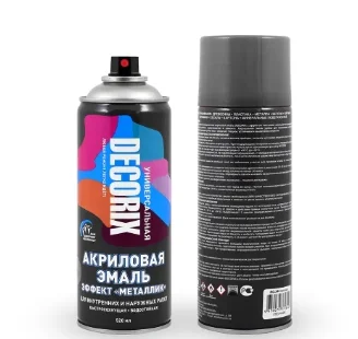 Краска жаростойкая Decorix серая графитовая, аэрозоль 520 мл (+700°С)