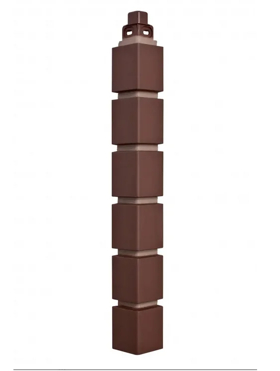 Наружный угол &quot;Кирпич клинкерный&quot; 0,46х0,048 коричневый МАЛЫЙ (Цоколь Альтапрофиль)