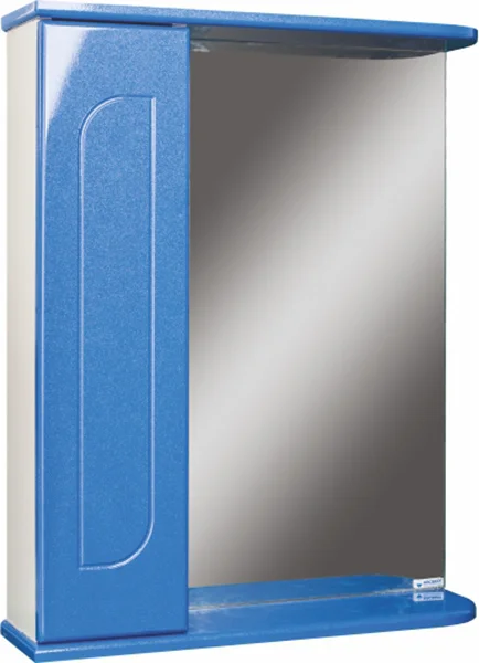 Зеркало-шкаф Айсберг Радуга 60 синий металлик, универсальный