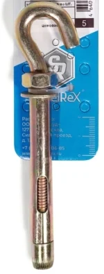 Болт анкерный с крюком 10x60 цинк (2шт. в упак.) блистер