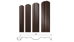 Штакетник металлический Grand Line Twin фигурный двусторонний 0.45 мм RAL **, длина *пог.м
