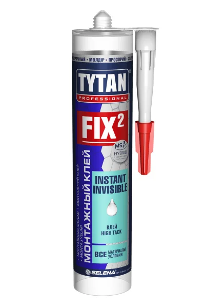 Клей монтажный Fix² Instant Invisible (мгновенный невидимый) TYTAN Professional 290г