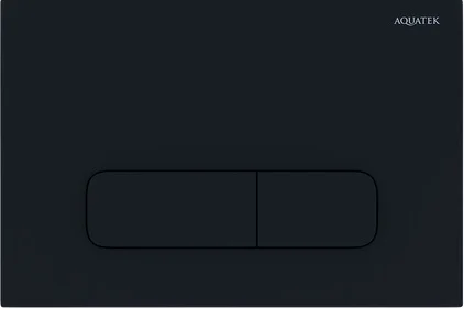 Клавиша смывная AQUATEK 002D, клавиши прямоугольные, двойной смыв, чёрный матовый