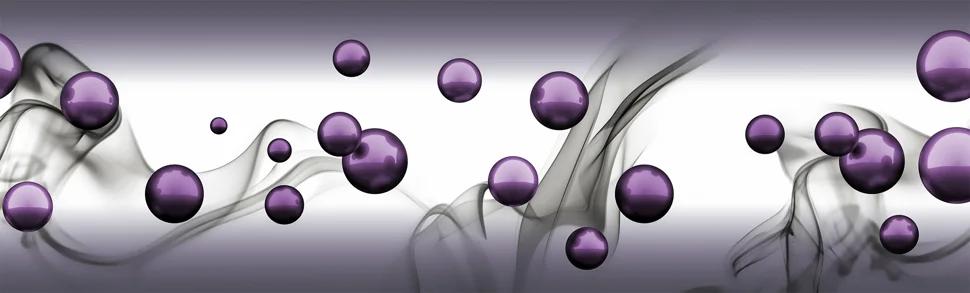 Панель-фартук АВС УФ-печать лак Абстракция40 Фиолетовые шары 2000*600*1,5мм Оптион